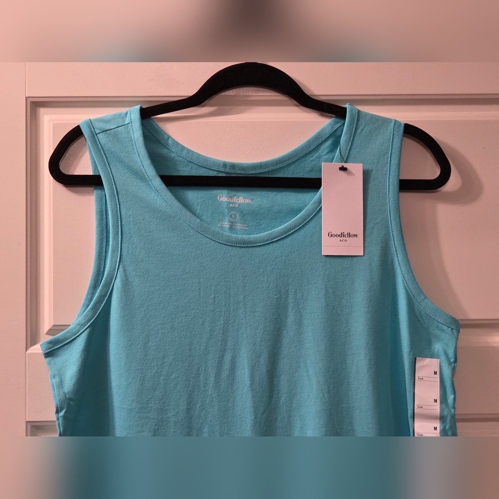 NWT Goodfellow Mens Tank Turquoise - Picture 2 of 3